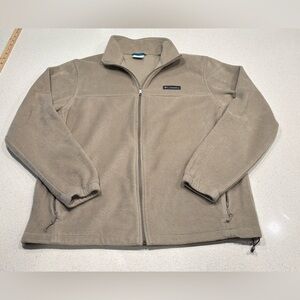 Columbia Beige Full-Zip Fleece Jacket - Size XL